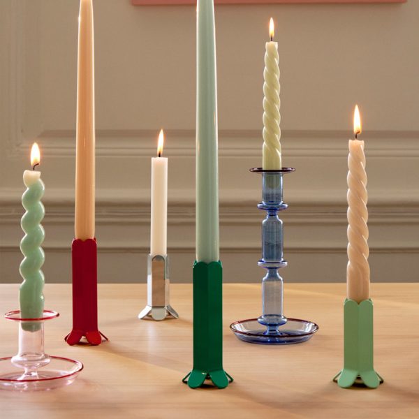Flare - kandelaar - light blue - Afbeelding 2
