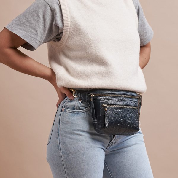Beck croco - heuptas - navy - Afbeelding 6