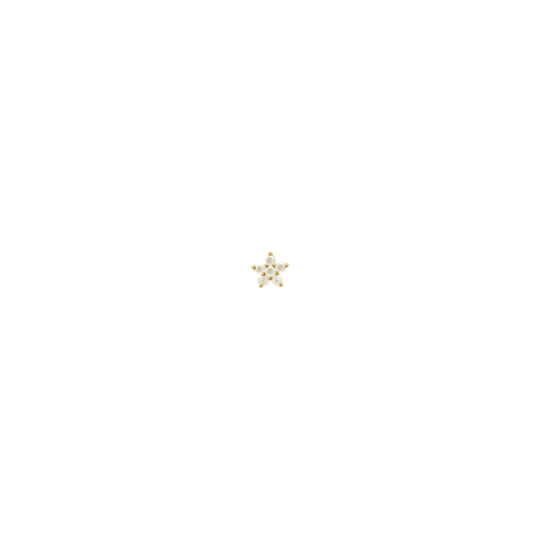 Jolie flower strass - oorbel - gold