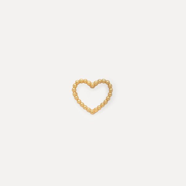 Jolie dotted heart - oorbel - gold - Afbeelding 2