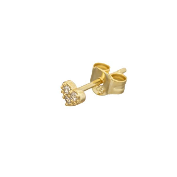 Jolie heart strass - oorbel - goud