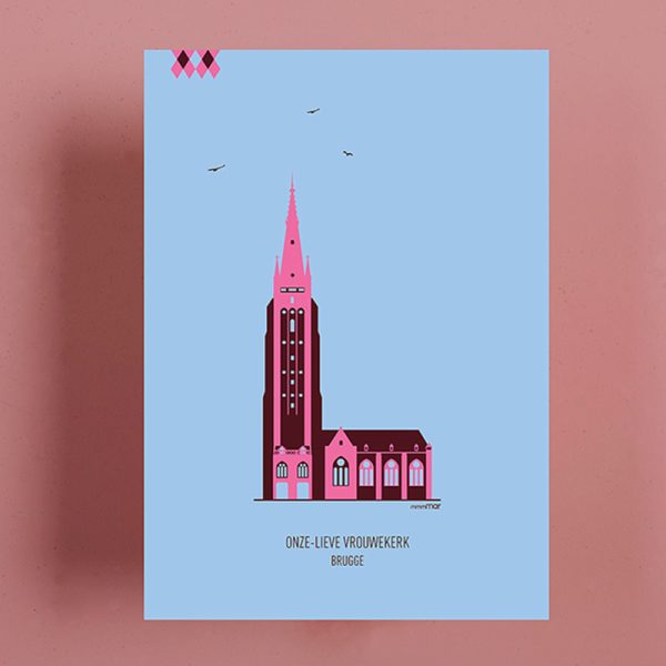 Onze lieve vrouwekerk - postkaart - auberge