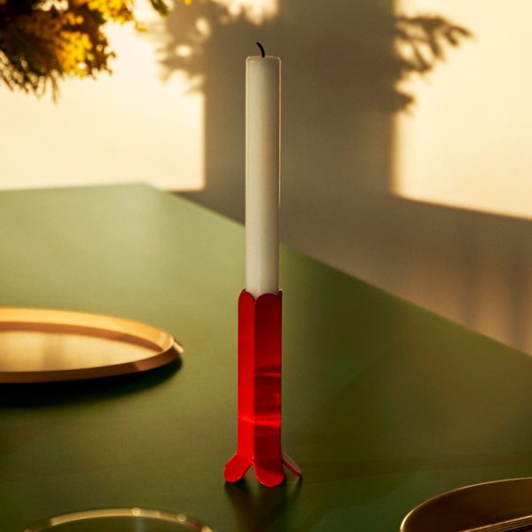 Arcs candleholder large - kandelaar - red - Afbeelding 2