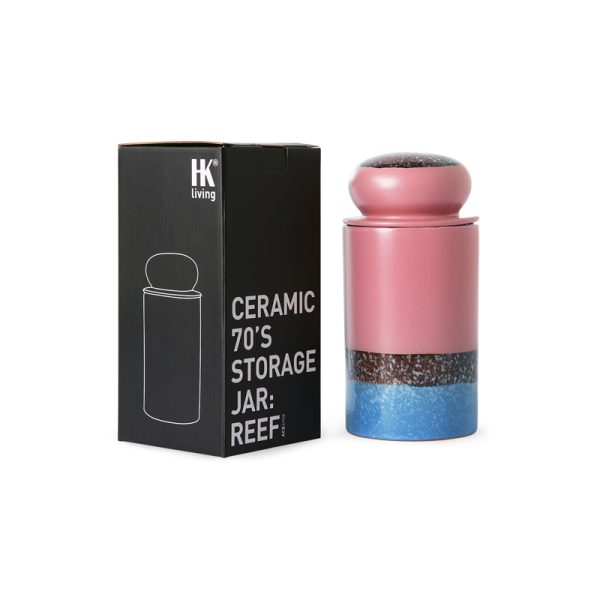 70s keramiek - voorraadpot - reef - Afbeelding 5