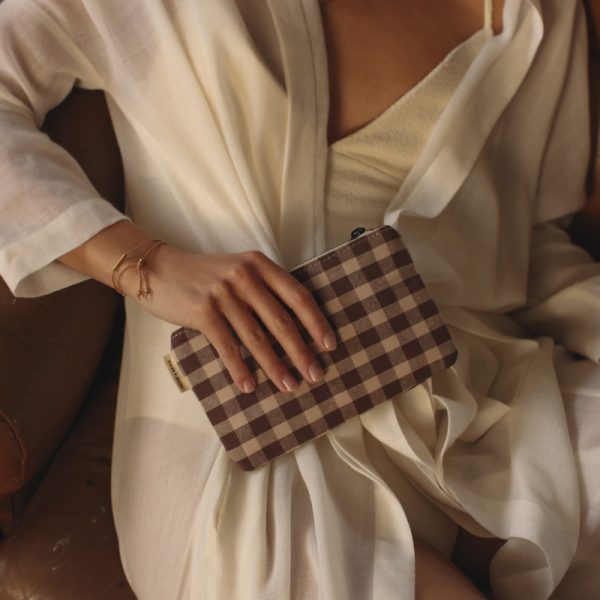 Michi - etui - check brown - Afbeelding 2