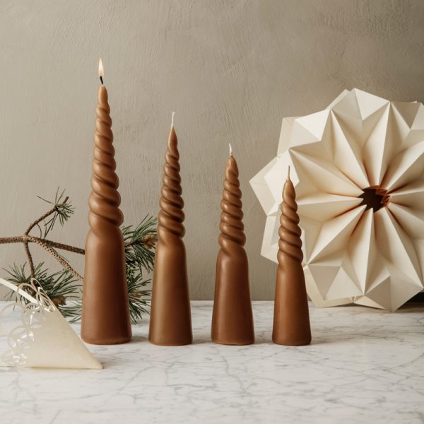 Twisted candles – kaars – straw - Afbeelding 2
