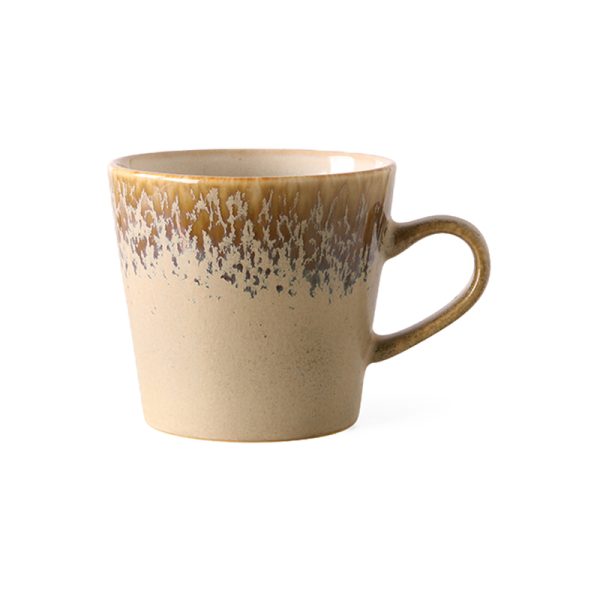 70s keramiek – cappuccino mok – bark