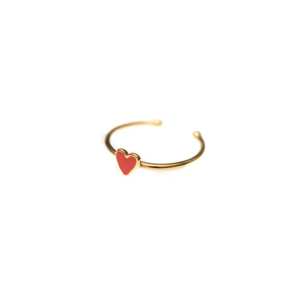 Heart twinning set – ring – red - Afbeelding 2