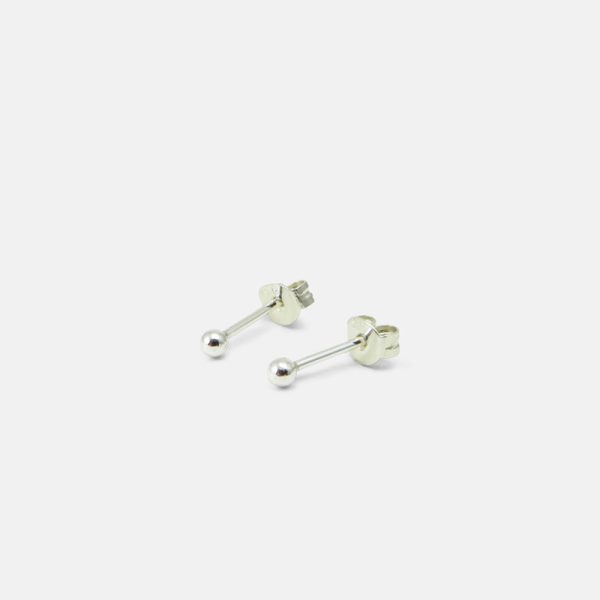 Tiny ball earrings - oorbellen - silver