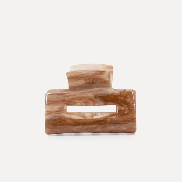 Hair clip rectangle S - haarspeld - beige - Afbeelding 2