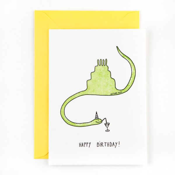Birthday snake - wenskaart
