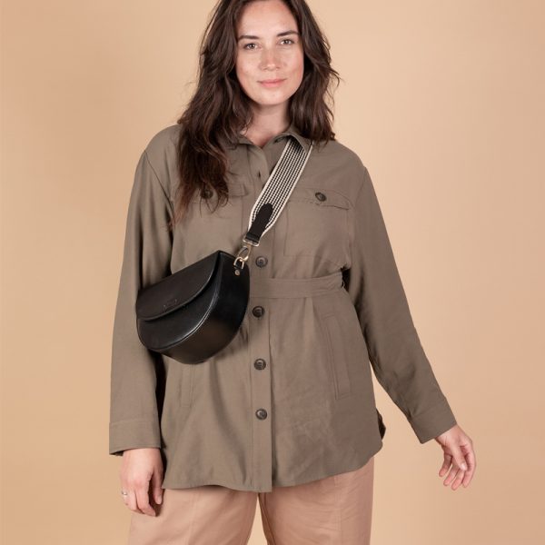 Ava – handtas – black classic leather - Afbeelding 2