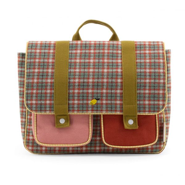 tartan - schooltas -  map green - Afbeelding 2