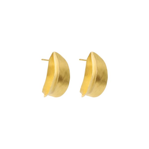 Large wave - oorbellen - gold