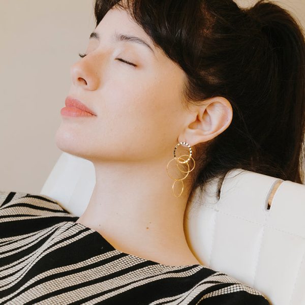 Boucles d'oreilles colisée maxi - oorbellen - noir