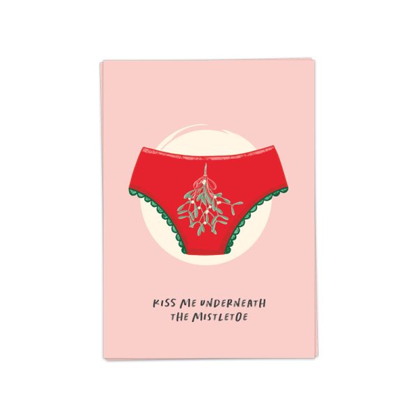 Mistletoe undies - wenskaart