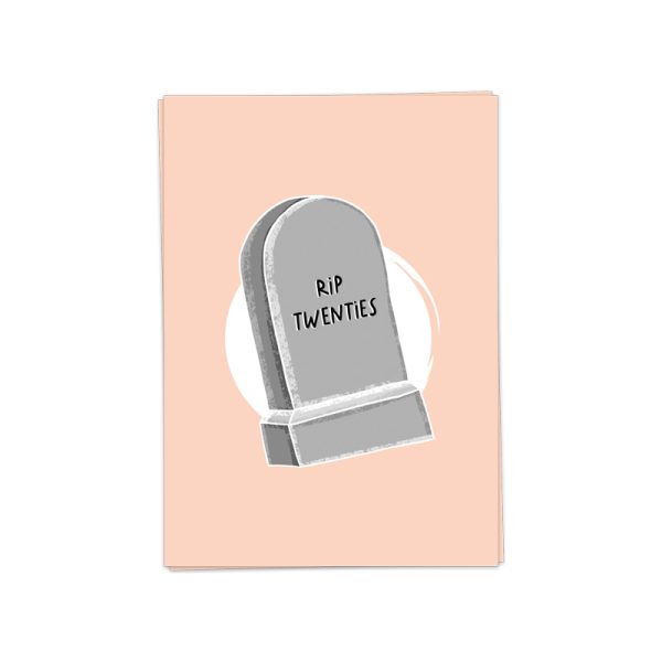 RIP twenties - wenskaart