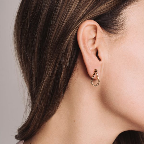 Earrings small loop glare - oorbellen - gold