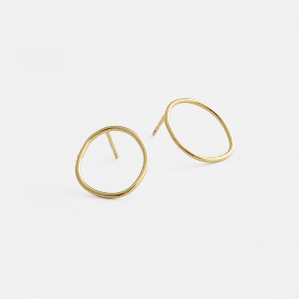 Wire round - oorbellen - gold - Afbeelding 2