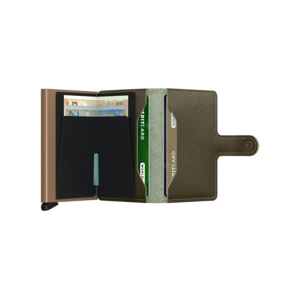 Miniwallet - portfeuille - saffiano olive - Afbeelding 4