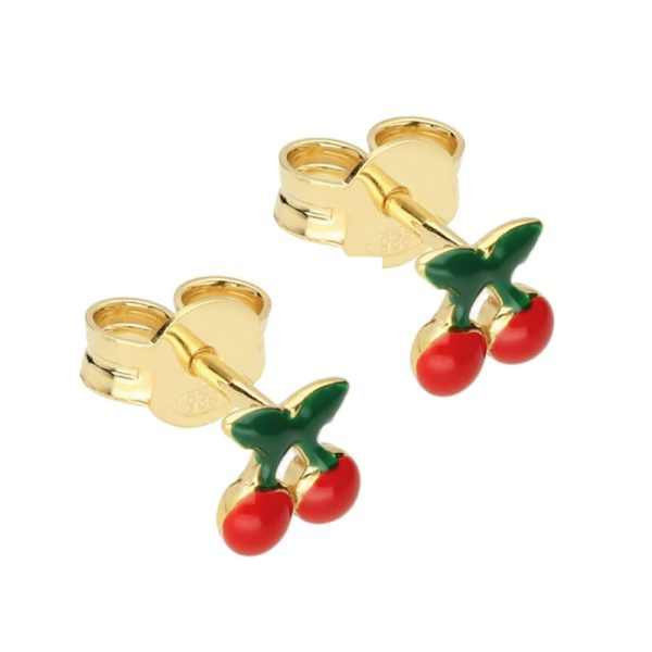 Cherry studs - oorbellen