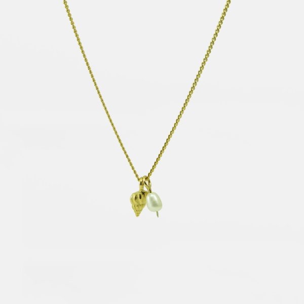 Conch shell with pearl - ketting - vermeil - Afbeelding 2