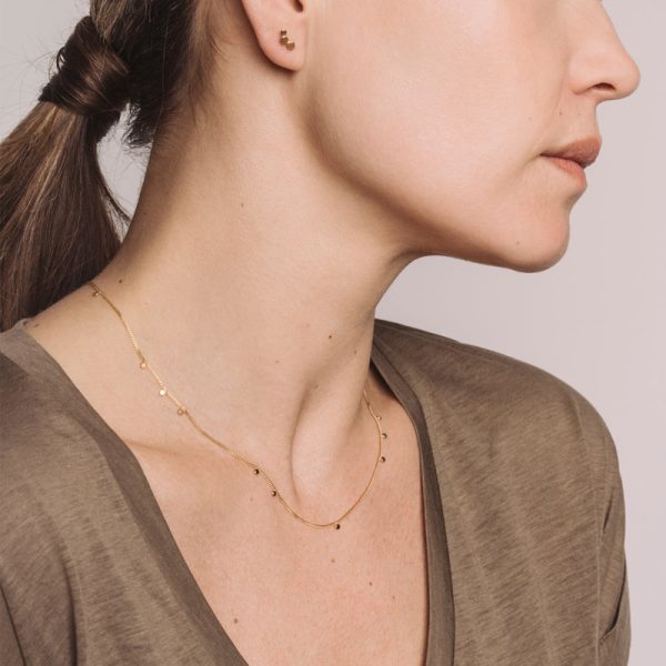 Tiny dots necklace - ketting - gold