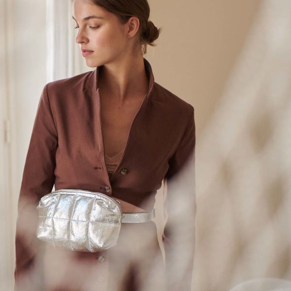 Cilou puffy belt bag - handtas - silver moon