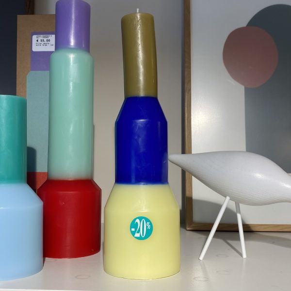 pillar candle L- kaars - lime/yellow
