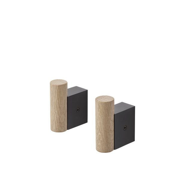 Attach coat hook - wandhaak - oak/black