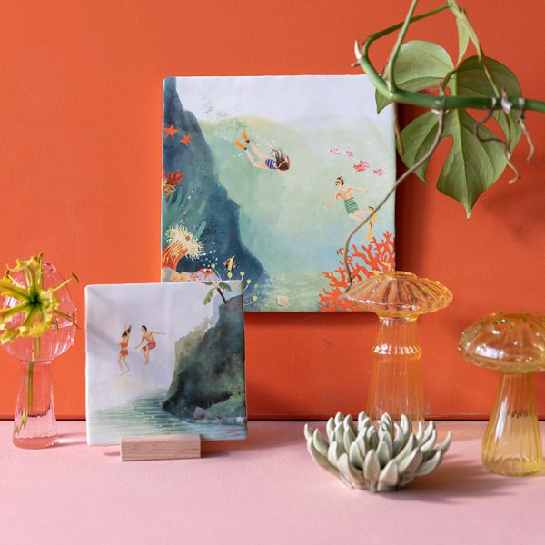 Dare to jump 10x10cm - decoratie - Afbeelding 4