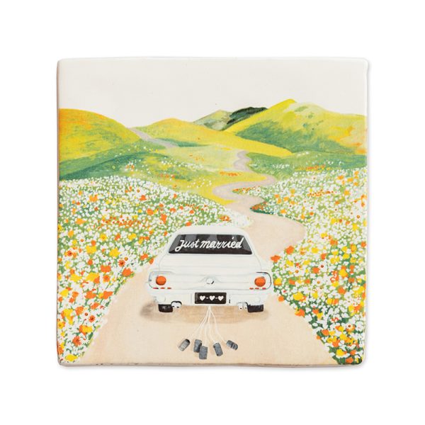 Just married 10x10cm - tegel - Afbeelding 3