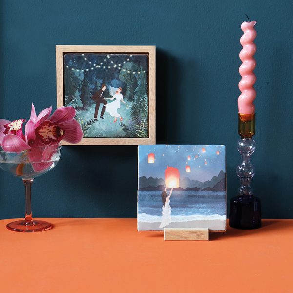 Our wedding night 10x10cm - tegel - Afbeelding 2