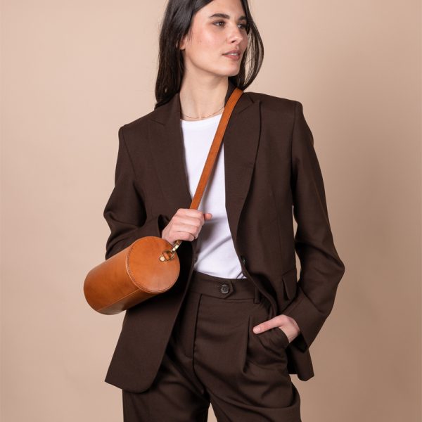 Izzy – handtas – cognac classic leather - Afbeelding 2