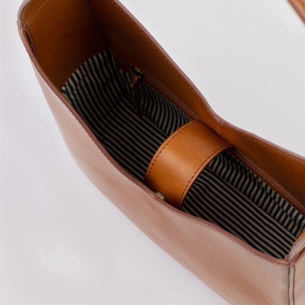 Vicky – handtas – cognac classic leather - Afbeelding 9