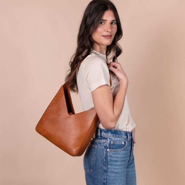 Vicky – handtas – cognac classic leather - Afbeelding 2