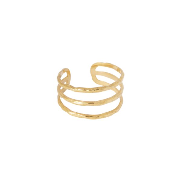 3-delige gehamerde ring - ring - Afbeelding 3