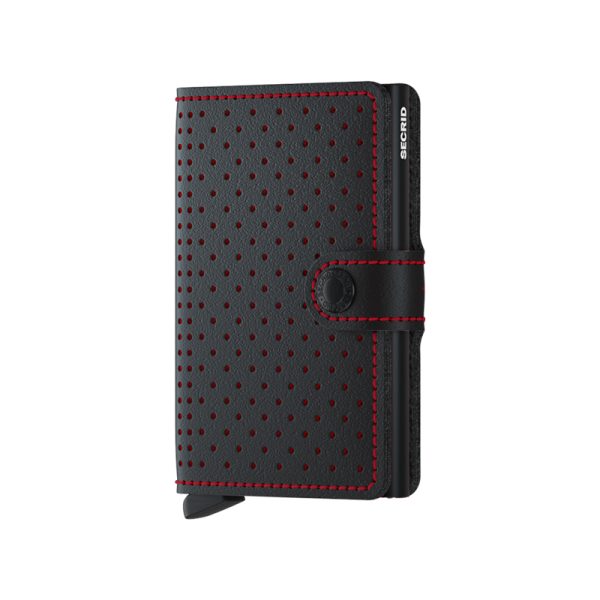 Miniwallet - portefeuille - perforated black/red