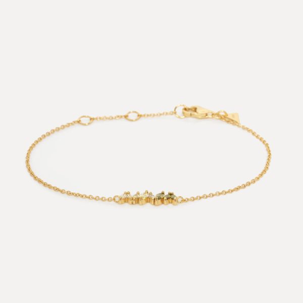 Harry marquise olivine - armband - gold - Afbeelding 2