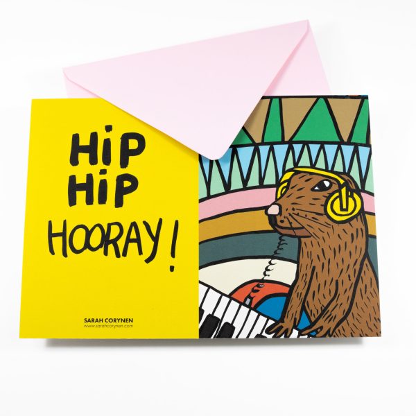 Hip hip hooray - wenskaart