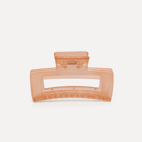 Hair clip rectangle – haarspeld – peach - Afbeelding 2