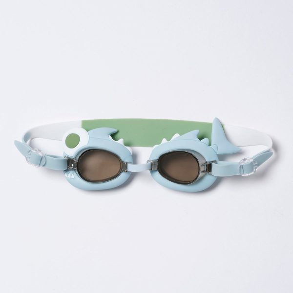 Mini swim goggles shark tribe - zwembril - khaki - Afbeelding 2