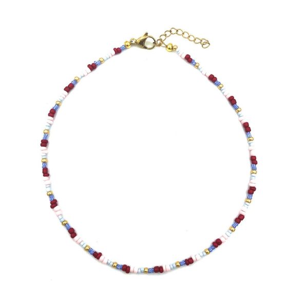 Choker red pink blue - ketting - Afbeelding 2
