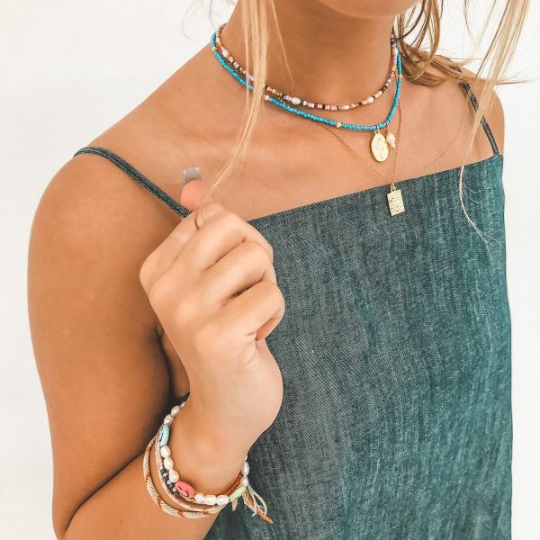 Multicolour pearl necklace - ketting - Afbeelding 3