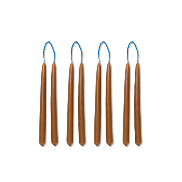 Dipped candles set of 8 - kaarsen - amber
