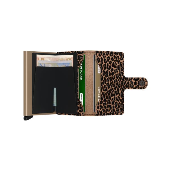 Miniwallet - portefeuille - leo beige - Afbeelding 4