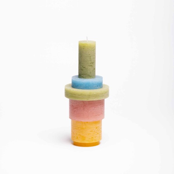 Stack 03 - kaars - pink & yellow - Afbeelding 2