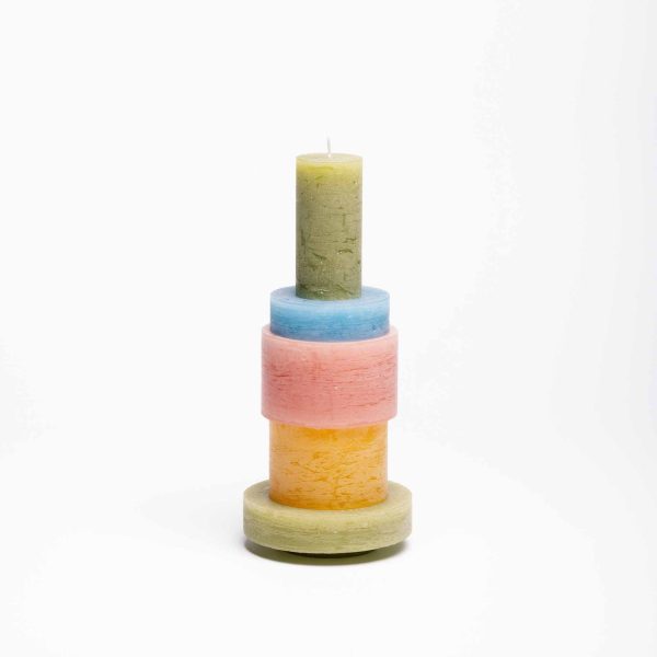 Stack 03 - kaars - pink & yellow - Afbeelding 3