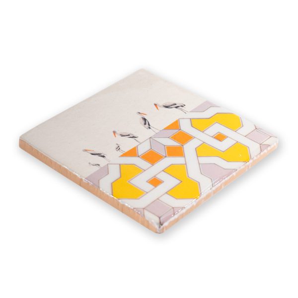 Birds meeting 10x10cm - tegel - Afbeelding 6