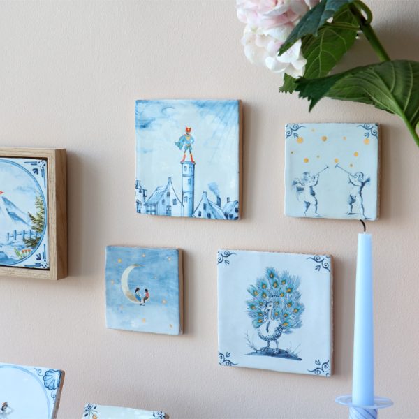 Little friends on the moon small 10x10cm - decoratie - Afbeelding 3